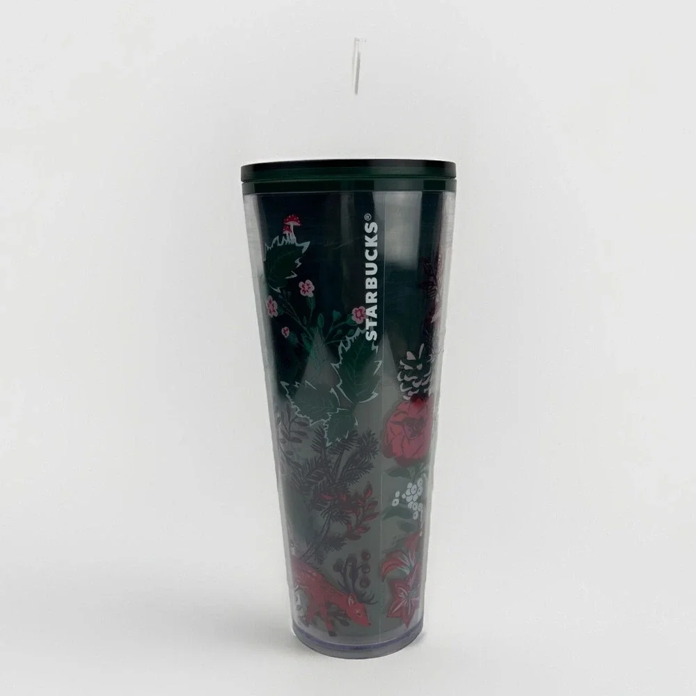 Starbucks Holiday '22‎ Enchanted Forest 24 oz Tumbler With Straw